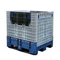 Boîte à palettes pliable de grande taille, robuste, empilable, en plastique, pour l'industrie automobile