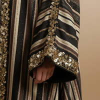 Abaya en Laine Brodé de Paillettes Cousues à la Main Nouvelle Collection 2026 Vente en Gros Dubaï Luxe Mode Modeste Personnalisée Musulmane Respirante 22