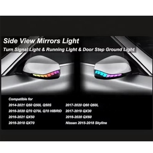 ไฟเลี้ยวแบบเรียงลำดับ RGB LED สำหรับกระจกมองข้าง 2 ชิ้น ไฟวิ่งกลางวันสำหรับ Infiniti Q50 Q60 ปี 2014-2022 - Product Image 6