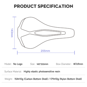 Sillín de Bicicleta de Carbono de Alta Calidad TOSEEK, Ventilación por Impresión 3D, Sillín Ligero <span class=keywords><strong>para</strong></span> Bicicleta de Montaña, Servicio de Personalización de Marca OEM - Product Image 2