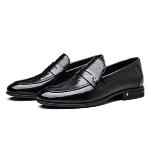 2026 Spring Men's Leather Shoes Formal Business <b>Slip</b> <b>On</b> Loafers High End Casual Wedding Shoes - Product Image 2