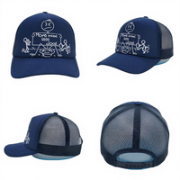 Gorras Snapback de Moda con Logotipo Bordado Personalizado, Visera Curva, Lisas, de 5 Paneles, Richardson 112FP, con Parches, Gorra Trucker de Malla