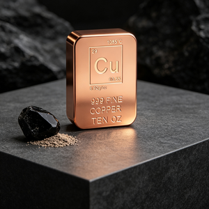 ทองแดงแท่งบริสุทธิ์ 999 น้ำหนัก 10 ออนซ์ รูปทรงสี่เหลี่ยม สำหรับสะสม - Product Image 4