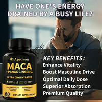 Cápsulas de Raíz de Maca de Alta Calidad OEM, Cápsulas de Panax Ginseng, Suplemento de Raíz de Maca Negra, Roja y Amarilla