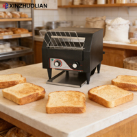 Tostadora Eléctrica Automática Comercial con Banda Transportadora, Acero Inoxidable Negro, Certificación CE, 2.24KW, 220-240V, para Restaurantes y Comercios