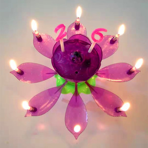 Lotus gâteau d'<span class=keywords><strong>anniversaire</strong></span> musique bougie décoration créative va tourner lumière chantant <span class=keywords><strong>anniversaire</strong></span> <span class=keywords><strong>chanson</strong></span> musique bougie - Product Image 5