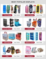 Présentoir de sol en carton personnalisé pour magasin, étagères de recyclage, présentoir portable pour bonbons, support de sol en carton pour point de vente, ISO9001