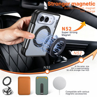 Funda Magnética de Lujo para Teléfono con Protección de 360 Grados °   Soporte de Anillo Giratorio con Cubierta de Bisagra Automática y Protección Total Antigolpes para iPhone 18 Fold Wide Ultra