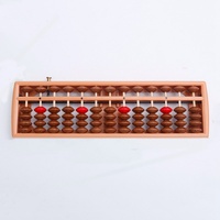 13 tiges en plastique, mini abaque arithmétique portable, perles brunes, calcul mathématique, abaque chinois, marque LINK, LK-BP5-26