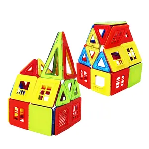 Wellbbplay 128pcs Colorful Plastic Custom Magnetic Building Blocks Educational Toys Kids