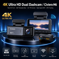 Caméra embarquée 4K véritable avec double objectif avant et arrière, écran IPS 3,2 pouces, WiFi, GPS, WDR, enregistreur vidéo, surveillance de stationnement 24h/24