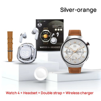 Montre connectée portable à double bracelet, écran IPS de 1,52 pouce, montre connectée sportive avec écouteurs Bluetooth TWS, montre ronde