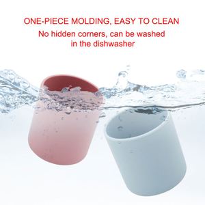Vaso de Silicona para Bebés, Libre de BPA, Personalizado al por Mayor, Vaso Manual para Niños Pequeños, Vaso para Agua, Vajilla Infantil, Juego de Regalo - Product Image 4