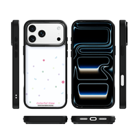 Coque de téléphone AG Feeling Black Edge avec motif étoile coloré doré pour iPhone 17, 17 Pro Max, 16 Pro, 15 – Coque magnétique
