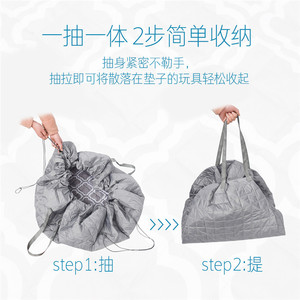 Alfombra de juego gris acolchada y gruesa para bebés, con almacenamiento, para niños de 0 a 24 meses, unisex, área de juegos para niños - Product Image 4