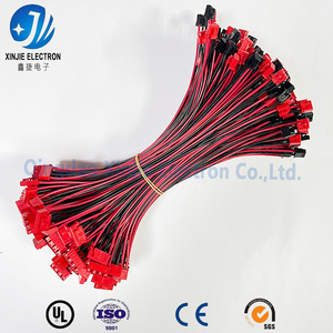 Кабельный жгут с разъемами типа «папа-мама» на заказ от производителя, красно-черный, с ПВХ-изоляцией, для подключения электронных устройств LED - Product Image 1