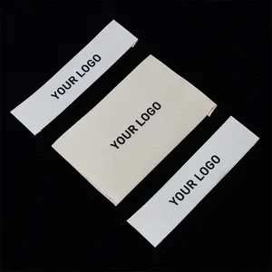 Custom Brand Tag Apparel Fabric Textile Neck Labels Garment Logo Clothes Shirt Cotton Clothing Woven Label For Clothing Brand
