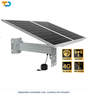 Alimentation solaire 80W pour la surveillance à distance avec batterie LiFePO4 384Wh, MPPT 11-14.8V DC, IP65, montage sur poteau ou mural