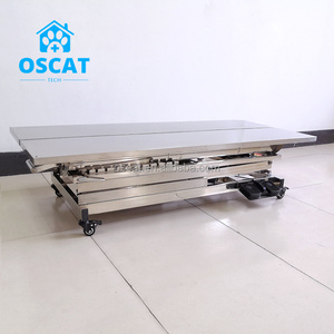 Table d'opération <span class=keywords><strong>v</strong></span>étérinaire OSCAT en acier inoxydable, table de chirurgie <span class=keywords><strong>v</strong></span>étérinaire électrique réglable en forme de <span class=keywords><strong>V</strong></span>, équipement pour animaux de compagnie, clinique - Product Image 3