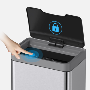 Automatic 50L Rectangle Indoor/Bedroom Sanitary Digital <b>Sensor</b> Trash Can Lid Stainless Steel Smart Waste <b>Bin</b> Kitchen Office - Product Image 3