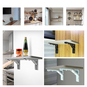 Nhiệm vụ nặng nề thép không gỉ gỗ Bảng treo tường nổi hình chữ L có thể gập lại kệ ẩn chân đế - Product Image 6