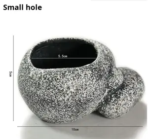 Ceramic Aquatic Plant <strong>Pot</strong> for <strong>Fish</strong> Tank-Hiding Filtration &amp; Decoration Features - Product Image 6