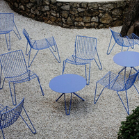 Combinaison de ferronnerie Table et chaise d'extérieur pour jardin cour balcon en plein air loisirs pour café ou thé au lait