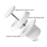 Système d'air frais ABS haut de gamme Texture porcelaine Plafond moderne Flux d'air réglable Disque en plastique Sortie d'air Évent d'admission d'échappement