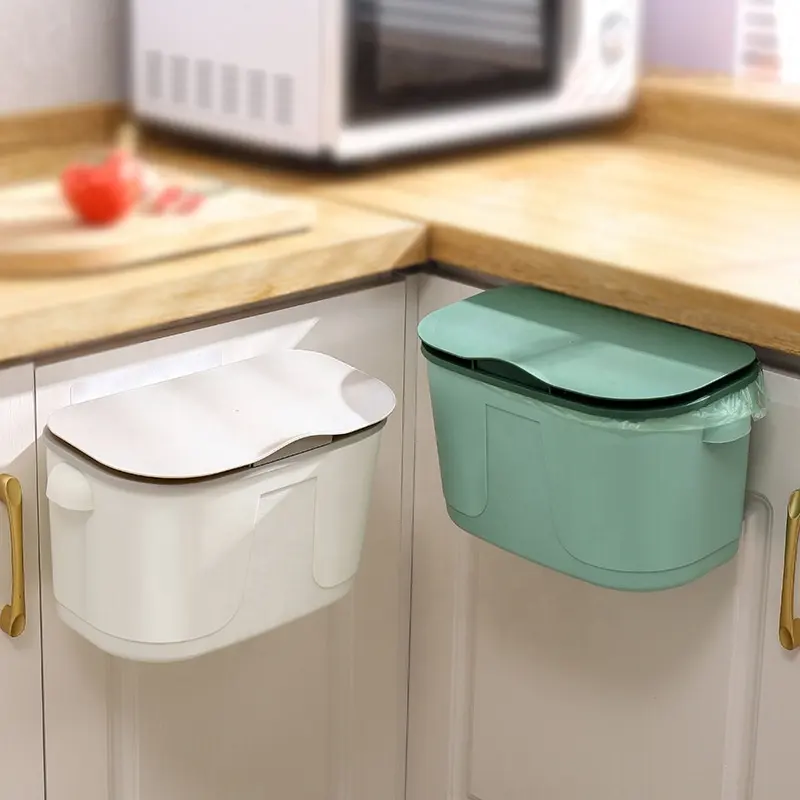 Hängender Mülleimer Toilette Küche Haushalt Toilette Wohnzimmer Spalt Müll Mit Abdeckung Flip Cover Mülleimer