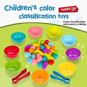 New Kids Sensory Training Lernen Spielzeug Farbe Klassifizierung & Zählen Früchte Tier Matching Game Sorting Cups Lernspiel zeug - Product Image 4