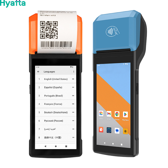 Android 13.0 14 4G Mobile Handheld All in One Pos Terminal Machine With Printer Touch Screen Point of Sale Android Pos Systems