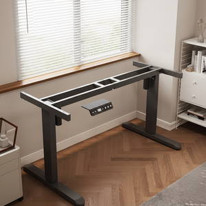 Pieds de table électrique intelligents modernes à double moteur et double poutre, cadre de bureau debout réglable en hauteur, ergonomique - Product Image 2