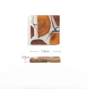 Posavasos <span class=keywords><strong>de</strong></span> té <span class=keywords><strong>de</strong></span> <span class=keywords><strong>madera</strong></span> personalizado <span class=keywords><strong>de</strong></span> nuevo estilo, aislamiento <span class=keywords><strong>de</strong></span> resina, Simple portavasos, Junta creativa para ceremonia del té, restaurante doméstico - Product Image 2