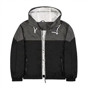 Veste softshell unisexe à blocs de couleur, à capuche, avec fermeture éclair, résistante à l'eau, coupe classique, toutes saisons - Product Image 1