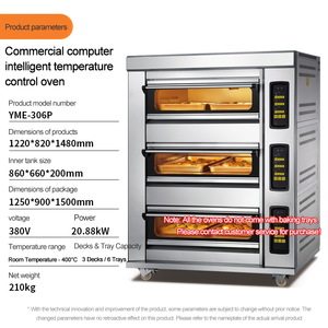 Multifunctional Stainless Steel Commercial Bakery <b>Oven</b> 3-Deck 6-Tray Microcomputer Smart Temp Freestanding <b>Ovens</b> 3-Deck 6-Tray D - Product Image 1