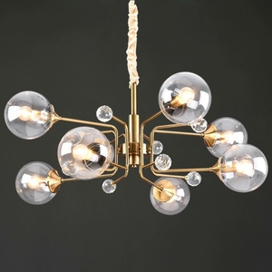 Lustre LED moderne en or Decoclear, <span class=keywords><strong>suspension</strong></span> <span class=keywords><strong>luminaire</strong></span> pour hall d'entrée - Product Image 1