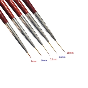 Pinceau de précision pour nail art 30g, pour dessin floral, lignes et détails, manche en plastique, fibres synthétiques, pour manucure DIY - Product Image 3