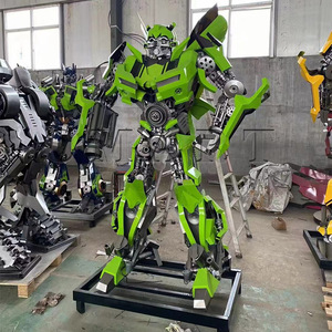 Escultura de Robot Gigante de Gran Tamaño Personalizada con Personajes de Películas, Estatua de <span class=keywords><strong>Megatron</strong></span> de Hierro, Transformer con Luz LED - Product Image 5