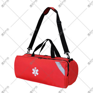 Sac de premiers secours en tissu Oxford rouge avec bandoulière et poche zippée pour la formation aux secours d'urgence, unisexe, taille unique - Product Image 1