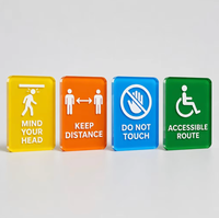 Panneau d'avertissement de danger électrique en acrylique coloré personnalisé, impression UV, découpe laser, signalisation publique murale, vente en gros