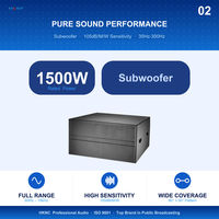 Système audio HKNC HK-GS2D28 avec deux subwoofers de 18 pouces, 1500 W, 4 ohms, 6000 W de puissance de pointe, pour auditorium, église, petite performance live, sonorisation
