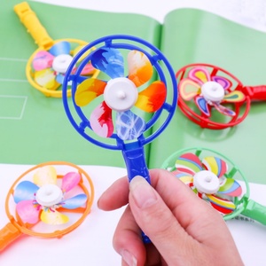 Ventilateur souffleur portatif et sifflet en plastique, petit jouet siffleur avec éoliennes colorées, cadeaux promotionnels pour enfants - Product Image 3