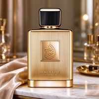 Flacon de parfum de luxe orné de strass dorés 100 ml, parfum fruité frais boisé, vaporisateur à fine brume, parfum longue durée, EDP élégant, cadeau unisexe