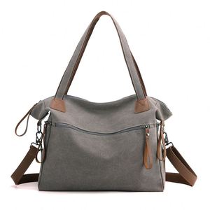 Customized New Women's <b>Canvas</b> <b>Bag</b> Single Shoulder Fashion Leisure Retro Versatile Crossbody <b>Bag</b> Large Capacity Women's Handbag - Product Image 4