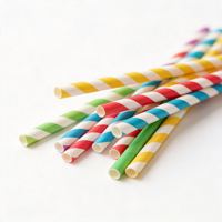 Pailles à boire jetables en papier, design minimaliste, écologiques, biodégradables, en pâte de cellulose mixte, couleurs personnalisables, pour l'alimentation