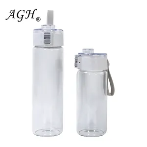 Neuankömmling 12oz 20oz Sublimation sglas Wasser flasche mit tragbarem Griff verdicken Glaswand versand bereit