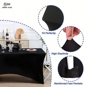 Customized Trade Show Logo Advertising Display Tablecloth Promotional <b>6ft</b> Polyester Stretch Fabric Anti-Wrinkle - Product Image 4