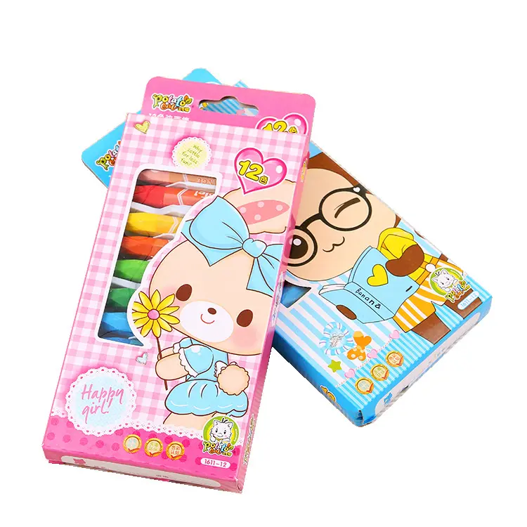 12 видов цветов Профессиональная не токсичная, Детский рисунок Crayon разные цвета Масляные карандаши для детей