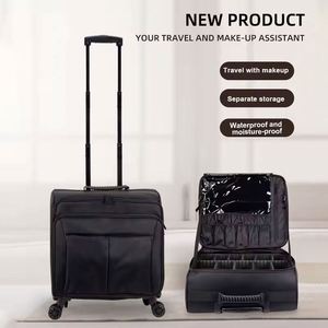 Free Sample Professional Makeup Bags Case Oxford Pull rod Make up Designer <b>Box</b> Large Capacity Nail Art Tattoo Storage <b>Suitcase</b> - Product Image 4