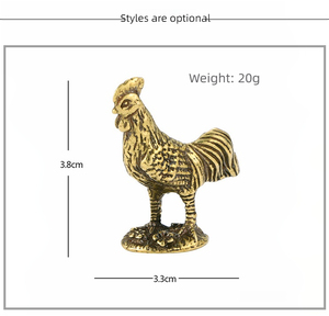 黄铜公鸡青铜摆件12生肖鸡摆件工艺品 - Product Image 2